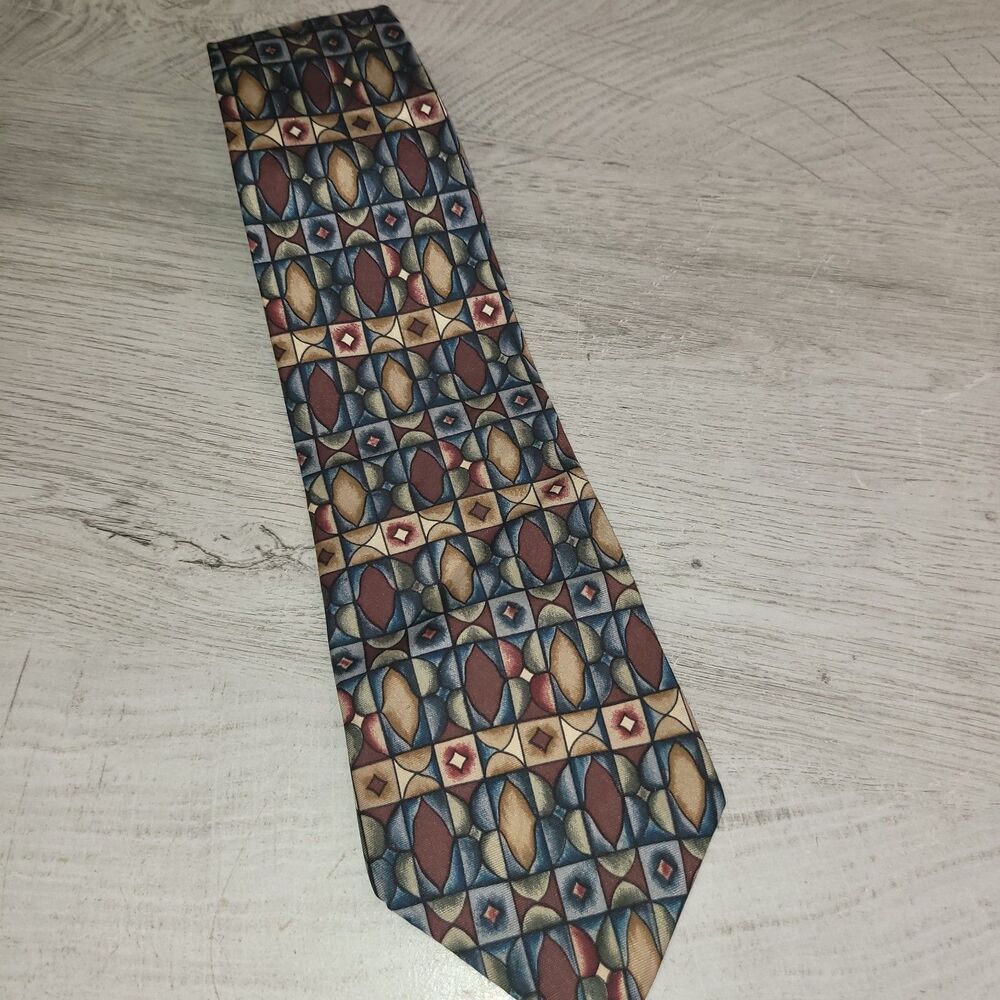 Boston Harbor Mens Necktie Tie Vintage Window Pane